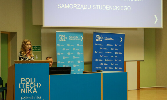 Przemówienie przedstawicielki Samorządu Studenckiego