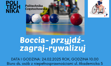 Boccia - przyjdź - zagraj - rywalizuj