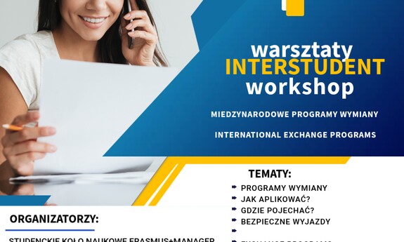 SKN Erasmus+Manager zaprasza na szkolenie pn. INTERSTUDENT/ SKN Erasmus+Manager  invites you to a training entitled INTERSTUDENT